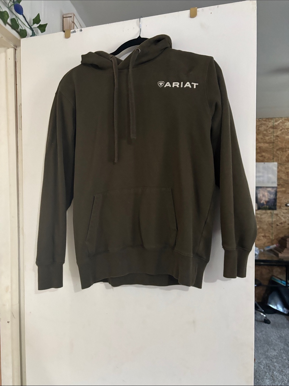 Ariat Olive Pullover Hoodie with Logo